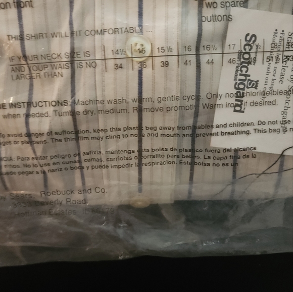 ๐ 3 for $15 Deal! ๐David Taylor button up dress shirt 17.5 32 33 - Picture 4 of 10